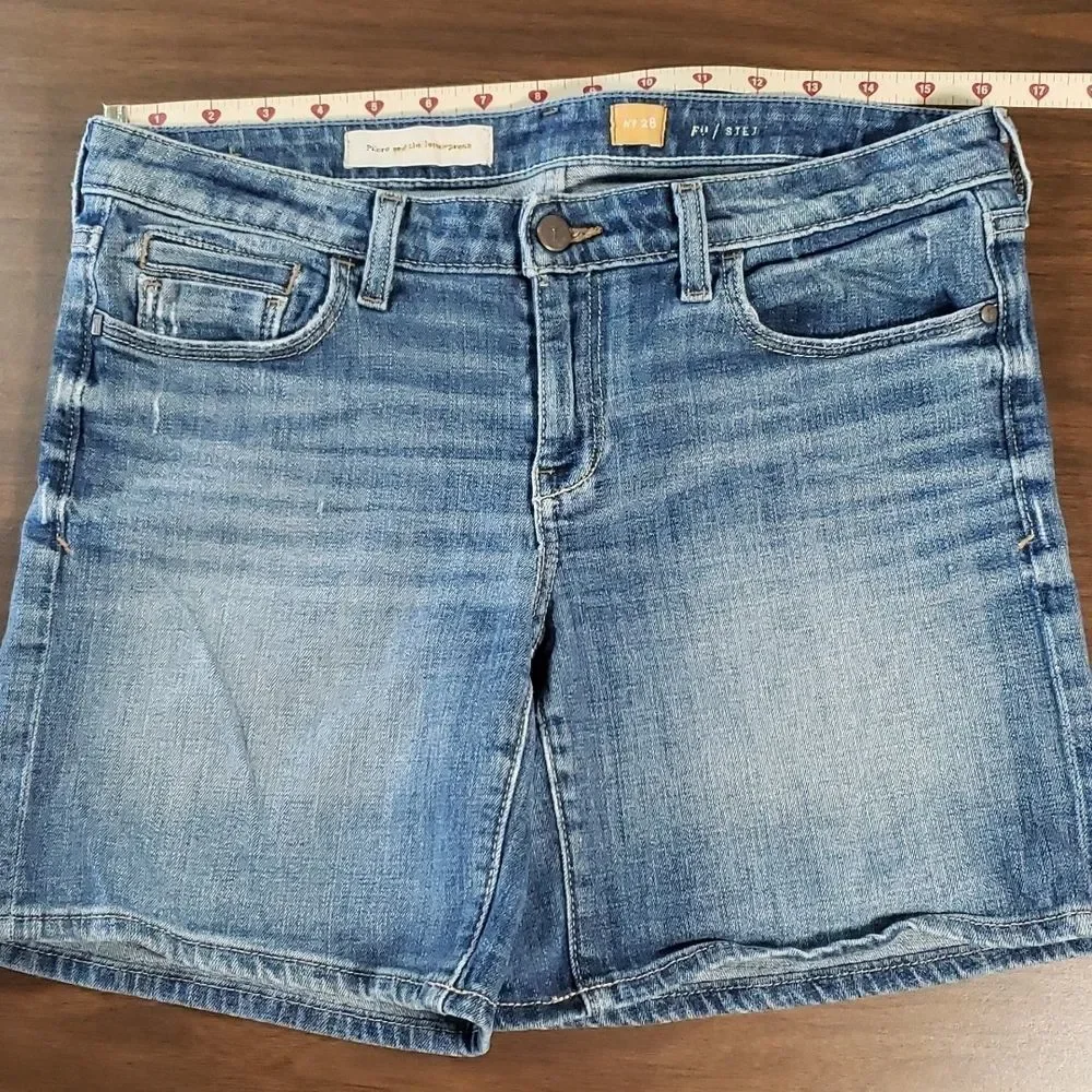 Anthropologie Pilcro & the Letterpress Stet Denim Jeans Shorts Sz 28 - Picture 2 of 8